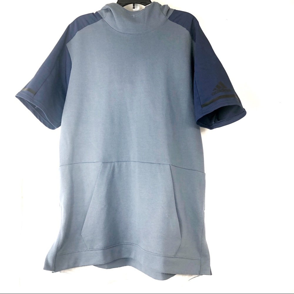 Adidas sweatshirt with hoodies Small Blue - Picture 1 of 8